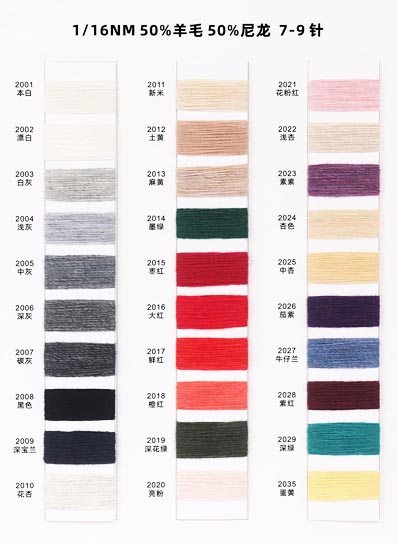 1/16NM 50:50 50% Wolle 50% Nylon/50% Wolle 50% Frottee