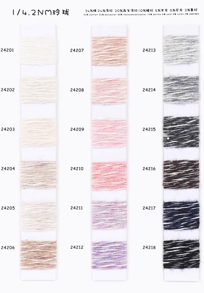 1 / 4.2 نانومتر 34 ٪ قطن 24 ٪ بوليستر 20٪ بوليستر 10 ٪ أكريليك 5 ٪ صوف 5 ٪ نايلون 2 ٪ سباندكس