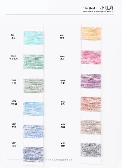 1/4. 2 NM 50% katoen 8% Vlas 42% Polyester