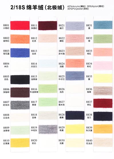 2/18 ثانية الكشمير (القطب الشمالي الصوف) 42 ٪ الاكريليك 28 ٪ النايلون 30 ٪ البوليستر