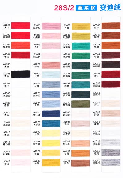 2/28S 20% Nylon 30% Poliestere 27% Acrilico 23% Viscosa