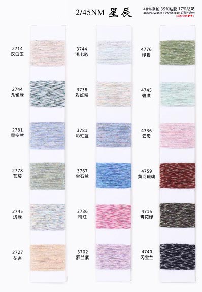 ESTRELLAS DE 2/45 NM 48% Poliéster 35% Viscosa 17% Nailon