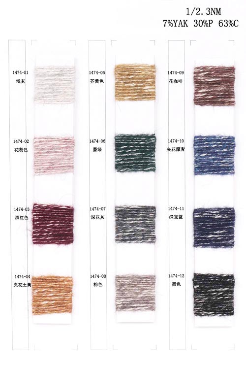 1/2. 3 NM 7% Yak 30% Polyester 63% katoen 