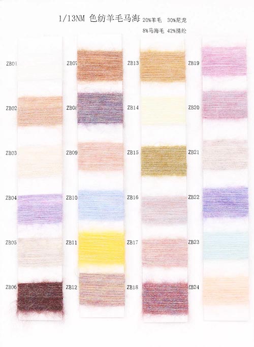 1 / 13nm 8% Mohair 20% lã 30% Nylon 42% Acrílico 